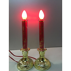 1 cặp Đèn nến bằng điện ( đèn thờ nến)