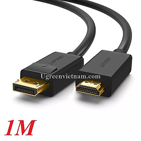 Cáp Displayport to HDMI 1M chính hãng Ugreen 10238 cao cấp - Hàng chính hãng
