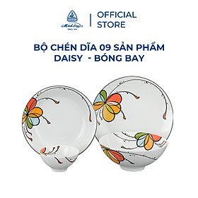 Bộ Chén Dĩa Sứ Minh Long  09 sản phẩm - Daisy - Bóng Bay