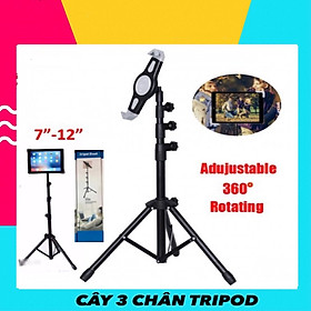 Hình ảnh Tripod hỗ trợ livestream chụp ảnh quay phim Cho Tablet 7-12inch Stand By Me Xoay 360 độ - thiết kế chắc chắn tặng kèm bao đựng