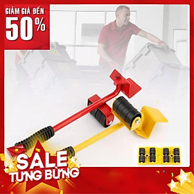 Dụng cụ nâng, di chuyển vật nặng đồ đạc thông minh bằng bộ con lăn hỗ trợ