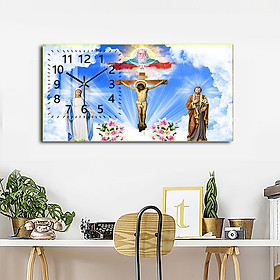 Mua Tranh Đồng Hồ Treo Tường Trang Trí - Đồng Hồ Họa Tiết Công Giáo Cao Cấp