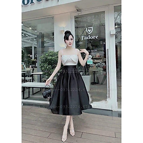 Đầm nữ hai dây nơ ngực Tapta tùng xòe sang chảnh giúp nàng nổi bật dạo phố, dự tiệc