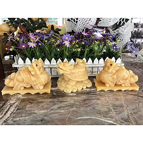 Mua Bộ combo Tỳ Hưu và Tượng Long Quy  Rùa đầu rồng phong thủy đá ngọc hoàng long - Dài 15 cm