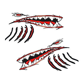 2 Pieces  Mouth Gill Stickers Decals Kayak Boat Fishing Graphics
