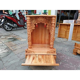 Mua Bàn thờ thần tài ông địa gỗ xoan ngang 42 quỳ trụ