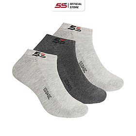 Combo 3 Đôi Tất Nam Cổ Ngắn 5S Kháng Khuẩn, Khử Mùi, Co Giãn, Chống Tụt Gót (3C-5S.SHORTSOCK20-02)