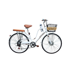 Xe đạp đường phố SMN Queen - khung sắt - đề đĩa líp 7 - bánh 26 inch - tuổi >11 - chiều cao >145cm