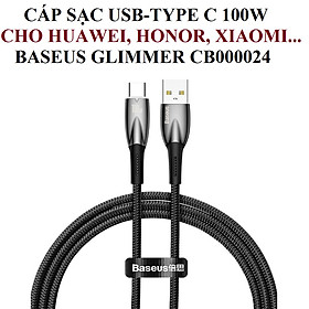 Mua Cáp sạc 100W Usb-C cho các thiết bị huawei Honor Baseus Glimmer CB000024 _ Hàng chính hãng