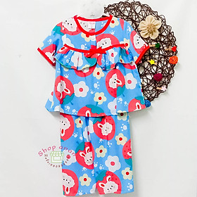 Bộ tole tay ngắn quần dài bé gái 13-14kg