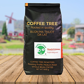 Cà phê hạt 100% nguyên chất truyền thống số 3 Coffee Tree 1kg thơm ngon, đậm đà, gu mạnh