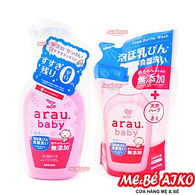 Combo Nước Rửa Bình Arau Baby Chai 500ml Và Túi 450ml