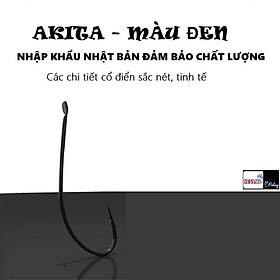 Lưỡi Câu Cá AkiTo Chất Liệu Thép CarBon Đen Mới Có Nghạnh LCC10 (Set 10 Chếc)