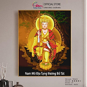Mua Tranh tô màu số hoá Phật Địa Tạng Vương GAM kèm khung đã căng tự tô màu theo số TN4631 lọ màu 5ml