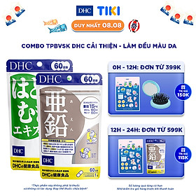 Combo TPBVSK DHC ADLAY EXTRACT + Zinc (Combo Viên uống DHC Cải Thiện Làm Đều Màu Da - Kẽm ZinC & Sáng da Adlay)