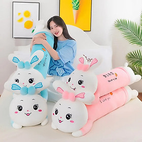 Thú nhồi bông thỏ mặc váy nằm dễ thương - Size từ 60cm đến1m - Quà tặng gấu bông thỏ mặc váy đáng yêu