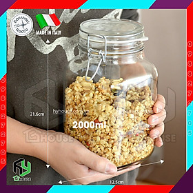 Mua ITALY-Hũ thủy tinh nắp cài FIDO - Bormioli Rocco - 2000ml - Siêu kín hơi - Glass jar with airtight lid