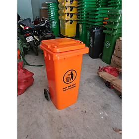 THÙNG RÁC NHỰA 120 LÍT MÀU CAM