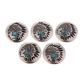 30mm Fashion Metal Faux Turquoise Button  Button Handmade -5PCS