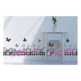 Decal dán chân tường hoa tím BinBin CT05 180cm