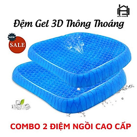 Mua Đệm ngồi 3D cao cấp thoáng khí - Nệm lót ghế gel silicon tổ ong chống ê mông  mỏi lưng