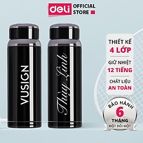 Bình Giữ Nhiệt Inox 304 Không Gỉ Có Khay Lọc Trà Deli - Chất Liệu An Toàn - Thiết Kế Sang Trọng, Màu Sắc Thanh Lịch, Tiện Lợi, Pha Trà Cà Phê Giữ Nóng Lạnh - Hàng Chính Hãng - VS812 VS814