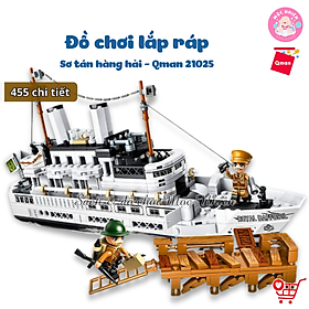 Đồ chơi xếp hình, lắp ráp Qman 21025 - Sơ tán hàng hải (455 chi tiết)