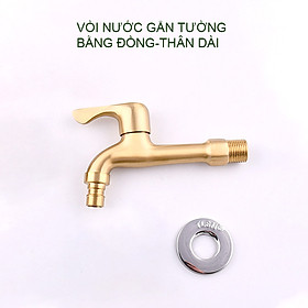 Mua Vòi nước lạnh gắn tường bằng đồng  loại dài 130mm  D20mm