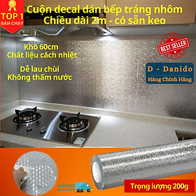 Cuộn Decal Dán Bếp Chọn Chiều Dài Giấy Decal Dán Tường Tráng Nhôm Cách Nhiệt Cao Cấp Chính Hãng