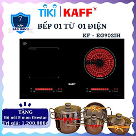 Bếp âm điện từ - hồng ngoại kết hợp đôiKAFF KF