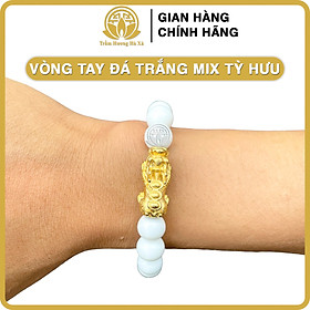 Vòng tay đá phong thủy mix tỳ hưu HÀ XÁ vòng tay cặp đôi nam nữ mệnh kim mộc thủy hỏa thổ may mắn tài lộc