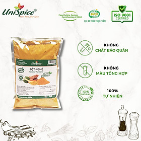 Bột nghệ UniSpice Túi- Gia vị tự nhiên. Bột nghệ cao cấp từ thiên nhiên