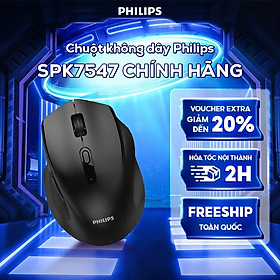 Chuột không dây Bluetooth Philips SPK7547 - Hàng Chính Hãng - Màu Đen
