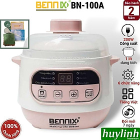 Mua Nồi chưng yến - tiềm - nấu cách thuỷ 1 lít Bennix BN-100A - Màu hồng - Hàng chính hãng