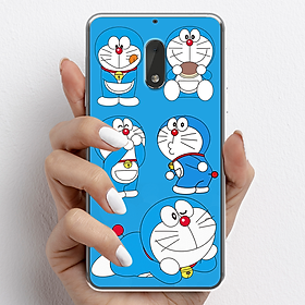 Ốp lưng cho Nokia 6 (2017), Nokia 6 (2018), Nokia 6.1 nhựa TPU mẫu Doraemon ham ăn