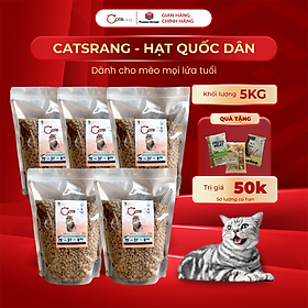 [DATE MỚI] [ 5KG ] - Thức ăn hạt Cho Mèo Mọi Lứa Tuổi Catsrang chính hãng