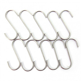 Mua Bộ 10 móc treo chữ S 100% inox không gỉ (Chịu lực được 20kg)