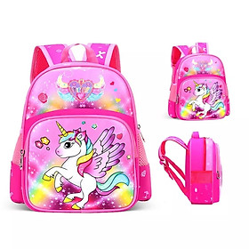 Balo ngựa pony cho bé gái cặp siêu nhẹ ba lô đi học size mầm non ngựa Pony