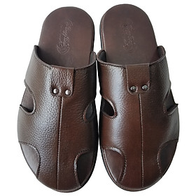 Dép Nam Bít Đầu BIGGBEN Da Bò Thật Cao Cấp DN352