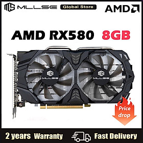MLLSE AMD RX 580 8GB Video Card Gaming 2048SP GDDR5 256Bit PCI Express 3.0 ×16 Radeon GPU Khai thác máy tính card màn hình placa de