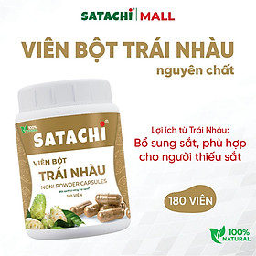 Viên Bột Trái Nhàu Nguyên Chất SATACHI – 100% Trái Nhàu – Dạng Viên Tiện Lợi – Hộp 180 viên