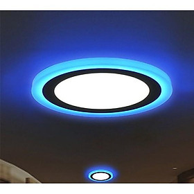 Mua Đèn mâm led panel ốp trần nổi 3 chế độ màu trắng - viền xanh dương