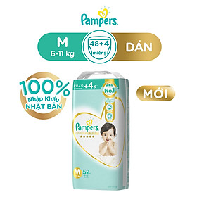 Tã Dán Pampers Nội Địa Thượng Hạng Nhật Bản NB70/S64/M52/L42 - M52