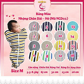 Nhộng Chũn Nhộng Ngủ Giá Rẻ Có Khoá Mở Tay- Vải Mềm Dùng Hè Mã NCD02