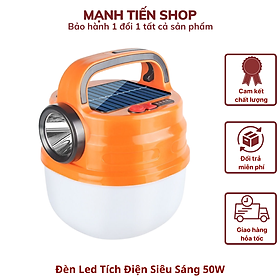 Đèn Led Tích Điện Siêu Sáng 50W , Bóng Đèn Sạc Tích Điện Siêu Sáng Thích Hợp Đi Du Lịch, Dã Ngoại