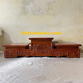 Mua Bục tam cấp kê tượng tam sơn gỗ gõ đỏ hoa văn chữ Thọ 2 cỡ