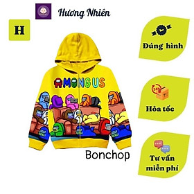 Áo khoác trẻ em Among Us từ 23-60kg- Thun cotton da cá thoáng mát - Hương Nhiên