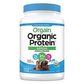 Đạm thực vật và Greens hữu cơ Orgain  882gr - Organic Protein & Greens Chocolate - Vanilla 1.94lb