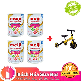 Combo 4 lon Sữa Bột Meiji Nhập Khẩu Số 3-10 800g Tặng Xe đạp 3 bánh