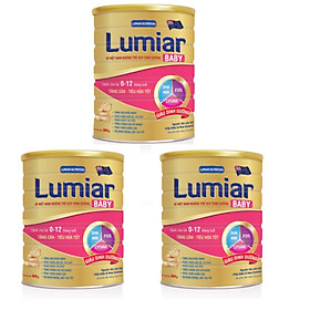 Combo 3 lon Sữa bột Lumiar Baby 0+ lon 800g - sản phẩm dành cho trẻ tăng cân, tiêu hoá tốt